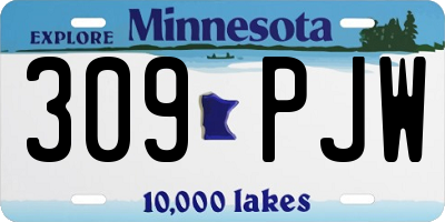 MN license plate 309PJW