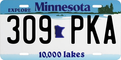 MN license plate 309PKA