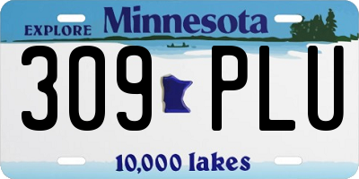 MN license plate 309PLU