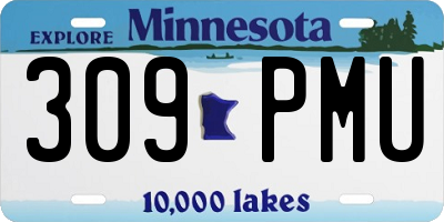 MN license plate 309PMU