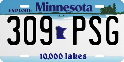 MN license plate 309PSG