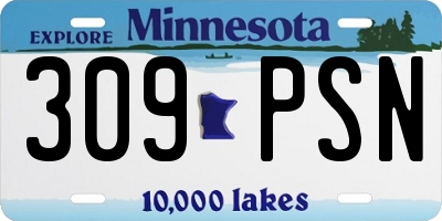 MN license plate 309PSN