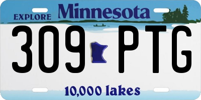 MN license plate 309PTG