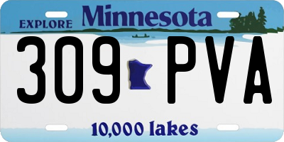 MN license plate 309PVA