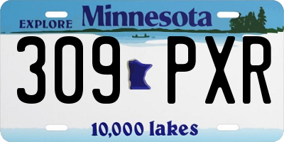 MN license plate 309PXR