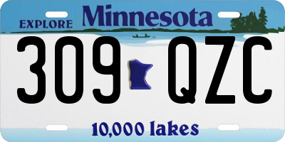 MN license plate 309QZC