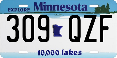 MN license plate 309QZF