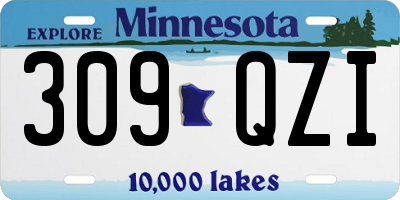 MN license plate 309QZI