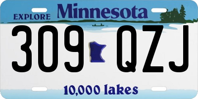 MN license plate 309QZJ