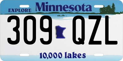 MN license plate 309QZL