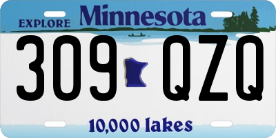 MN license plate 309QZQ