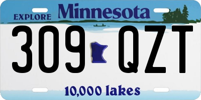 MN license plate 309QZT