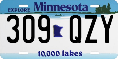 MN license plate 309QZY