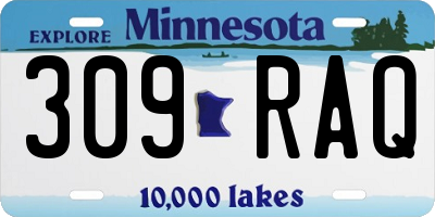 MN license plate 309RAQ