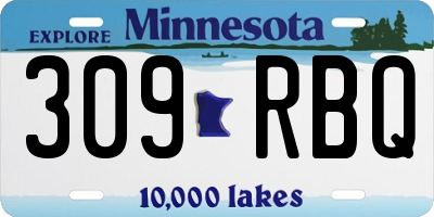 MN license plate 309RBQ