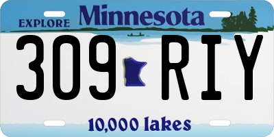 MN license plate 309RIY