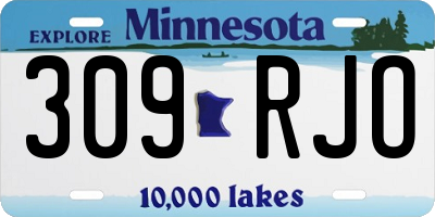 MN license plate 309RJO
