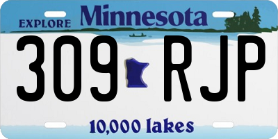 MN license plate 309RJP