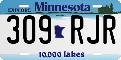 MN license plate 309RJR