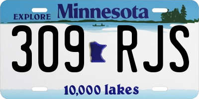 MN license plate 309RJS