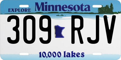 MN license plate 309RJV
