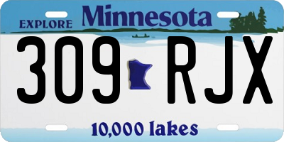 MN license plate 309RJX