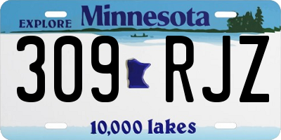 MN license plate 309RJZ
