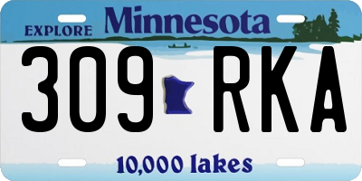 MN license plate 309RKA