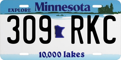 MN license plate 309RKC