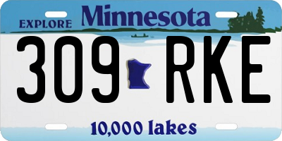 MN license plate 309RKE