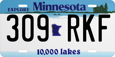 MN license plate 309RKF