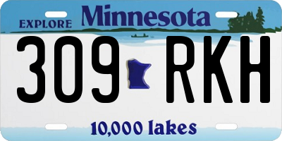 MN license plate 309RKH