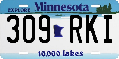 MN license plate 309RKI