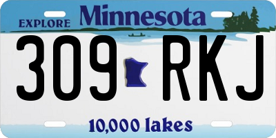 MN license plate 309RKJ