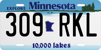 MN license plate 309RKL