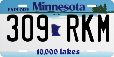MN license plate 309RKM