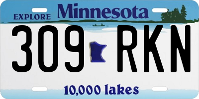 MN license plate 309RKN