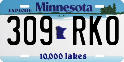 MN license plate 309RKO
