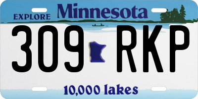 MN license plate 309RKP