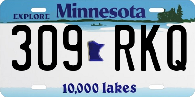 MN license plate 309RKQ