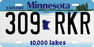 MN license plate 309RKR