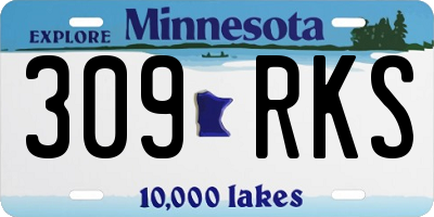 MN license plate 309RKS