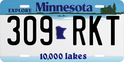 MN license plate 309RKT