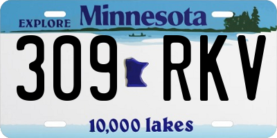 MN license plate 309RKV