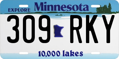 MN license plate 309RKY