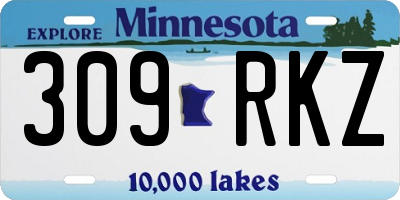 MN license plate 309RKZ