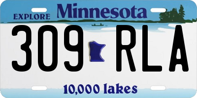 MN license plate 309RLA