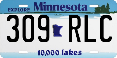 MN license plate 309RLC