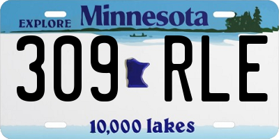 MN license plate 309RLE