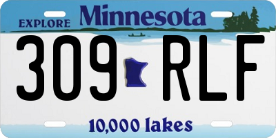 MN license plate 309RLF